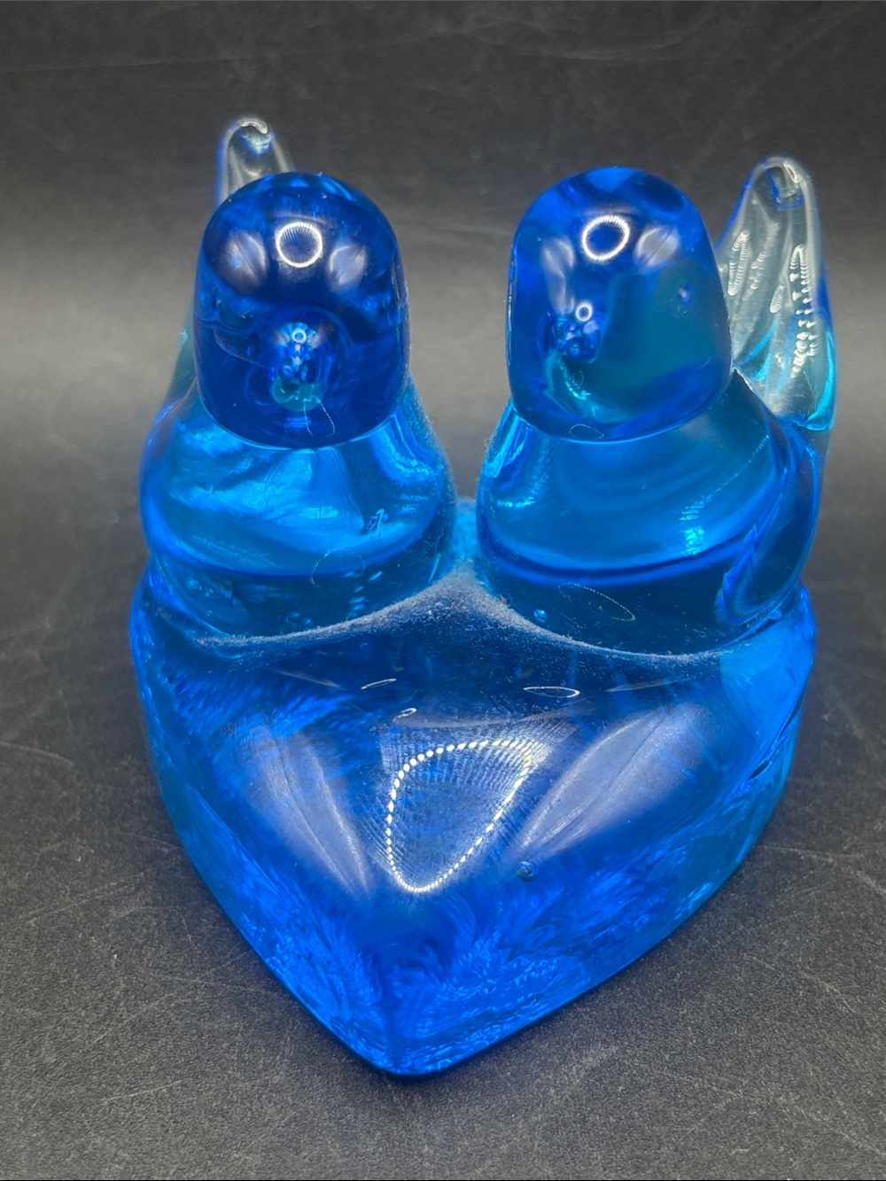 1989 Leo Ward Signed Happy Little Bluebird Titan Art Glass Hand Blown Sculpture